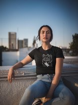 Kattenliefhebber T-Shirt | Fortune Cat 420 | Kat Grappige Shirt | Cadeau voor Haar | Unisex Maat XL