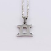 Sterrenbeeld / Horoscoop ketting - Zilver - Tweeling