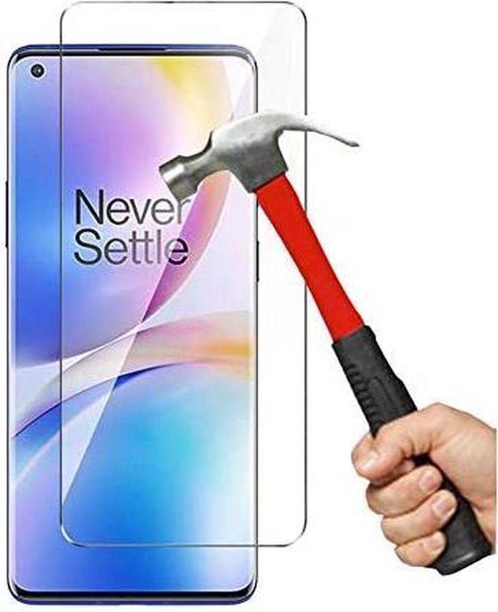 Screenprotector Glas - Tempered Glass Screen Protector Geschikt voor: OnePlus 8 Pro - 1x