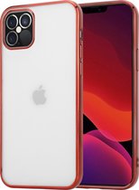 Metallic bumper case geschikt voor Apple iPhone 12 Pro Max - 6.7 inch - rood
