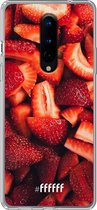 OnePlus 8 Hoesje Transparant TPU Case - Strawberry Fields #ffffff