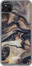 Google Pixel 4a Hoesje Transparant TPU Case - Wood Marble #ffffff