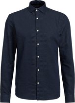 WE Fashion Heren slim fit overhemd met glittergaren -Maat S