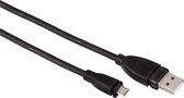 Hama Micro B/USB-A, 0.75 m USB-kabel 0,75 m USB A Micro-USB B Zwart