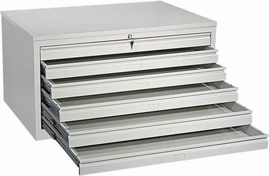 Commode à dessin A0 64x140x95cm Wit