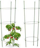 Relaxdays plantensteun tomaten - set 2 stuks - klimplantensteun - rankhulp - tomatentoren