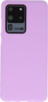 Hoesje Geschikt voor de Samsung Galaxy S20 Ultra - Backcover Color Telefoonhoesje - Paars