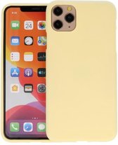 Hoesje Geschikt voor de iPhone 11 Pro Max - Backcover Color Telefoonhoesje - Geel