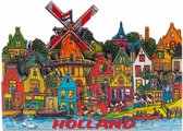 Magneet 2D MDF Holland Kleurtjes - Souvenir