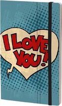 Stifflexible Notitieboek I Love You 21 X 13 Cm Ivoor Papier/karton