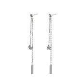 Go-Dutch-Label-Oorbel-Chain-Tube-Star-E0863-Zilver