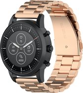 Galaxy Watch drie stalen schakel beads band - rose goud - Geschikt voor Samsung