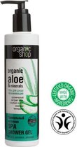 Organic Shop_organic Aloe & Minerals Moisturizing Shower Gel Żel Pod Prysznic Z Ekstraktem Z Aloesu I Esktraktem Z Listownicy 280ml