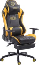 Clp Shift X2 Bureaustoel - Kunstleer - Zwart/geel - Met voetsteun