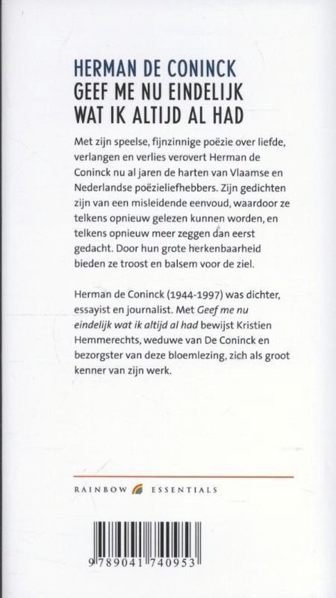 Rainbow essentials 87 -   Geef me nu eindelijk wat ik altijd al had