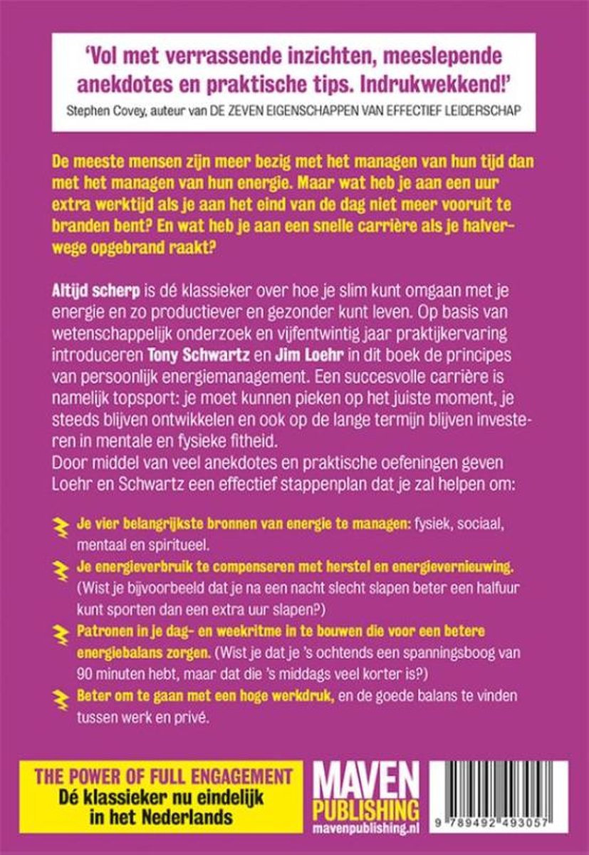 Altijd scherp - back cover