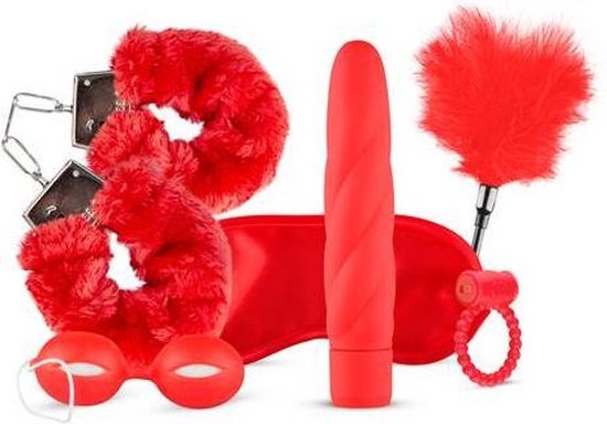 Loveboxxx I Love Red Cadeauset Sex Toys Voor Koppels Erotische Geschenkset Met Bol 0055