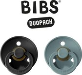BIBS Fopspeen - Maat 2 (6-18 maanden) DUOPACK - Black & Island Sea - BIBS tutjes - BIBS sucettes
