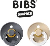 BIBS Fopspeen - Maat 2 (6-18 maanden) DUOPACK - Iron & Vanilla Night - BIBS tutjes - BIBS sucettes