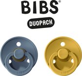 BIBS Fopspeen - Maat 2 (6-18 maanden) DUOPACK - Petrol & Oker - BIBS tutjes - BIBS sucettes