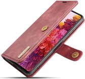 2-in-1 Bookcase en Back Cover Hoesje Wijn Rood Geschikt voor Samsung Galaxy S20 FE