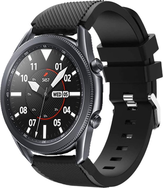 Strap-it Samsung Galaxy Watch 3 45mm siliconen bandje - zwart | bol.com