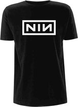 Nine Inch Nails Heren Tshirt -M- Classic White Logo Zwart
