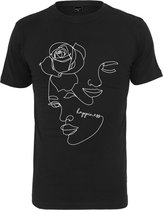 Urban Classics Dames Tshirt -XL- One Line Rose Zwart