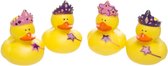4x Badeendjes prinsessen badspeelgoed 5 cm