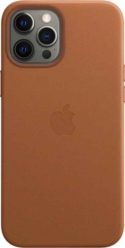 violist Afscheid stimuleren Apple leren hoesje met MagSafe - Voor iPhone 12 Pro Max - Zadelbruin |  bol.com