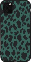 Design Backcover Color iPhone 11 Pro Max hoesje - Panter Groen