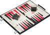 Afbeelding van het spelletje relaxdays backgammon koffer - bordspel - Tric Track - strategiespel - triktrak - zwart