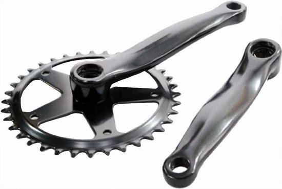 Crankset spieloos 44t aluminium 332 zwart 170mm ZWART bol