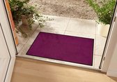 Effen deurmat Plain wasbaar 30°C - violet 60x80 cm