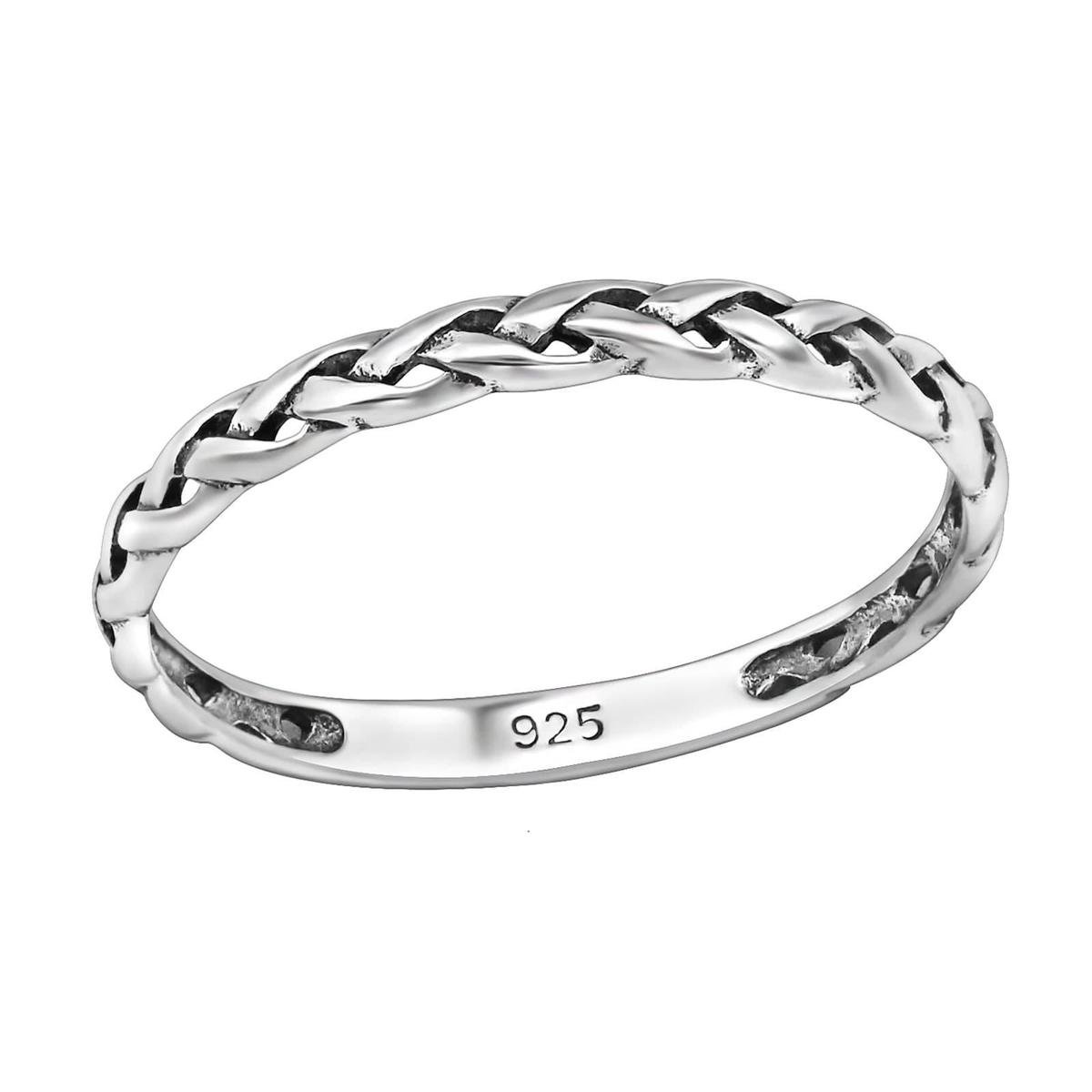 Ringen dames | Zilveren ring, gevlochten - WeLoveSilver