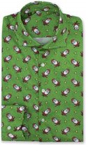 Gents - Kerstoverhemd groen - Maat L