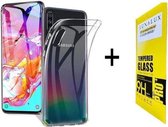 Samsung Galaxy A01 siliconen hoesje transparant shock proof hoes case - Met gratis screenprotector! - Telefoonhoesje transparant -