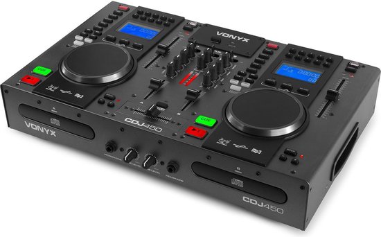 DJ set met Dubbele CD/USB Speler en Mixer - Vonyx CDJ450 - Standalone DJ-controller...  | bol.com