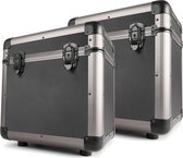 Platenkoffer - Set van 2 Power Dynamics RC80 platenkoffers voor 120 stuks 12 platen - Titanium