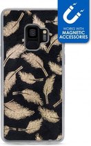 Samsung Galaxy S9 Hoesje - My Style - Magneta Serie - TPU Backcover - Golden Feathers - Hoesje Geschikt Voor Samsung Galaxy S9