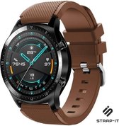 Siliconen Smartwatch bandje - Geschikt voor  Huawei Watch GT / GT 2 siliconen bandje - koffiebruin - 42mm - Strap-it Horlogeband / Polsband / Armband