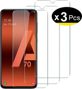 Screenprotector Glas - Tempered Glass Screen Protector Geschikt voor: Samsung Galaxy A70 / A70S - 3x