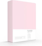 Excellente Flanel Hoeslaken Lits-jumeaux Extra Breed Roze | 200x200 | Ideaal Tegen De Kou | Heerlijk Warm En Zacht