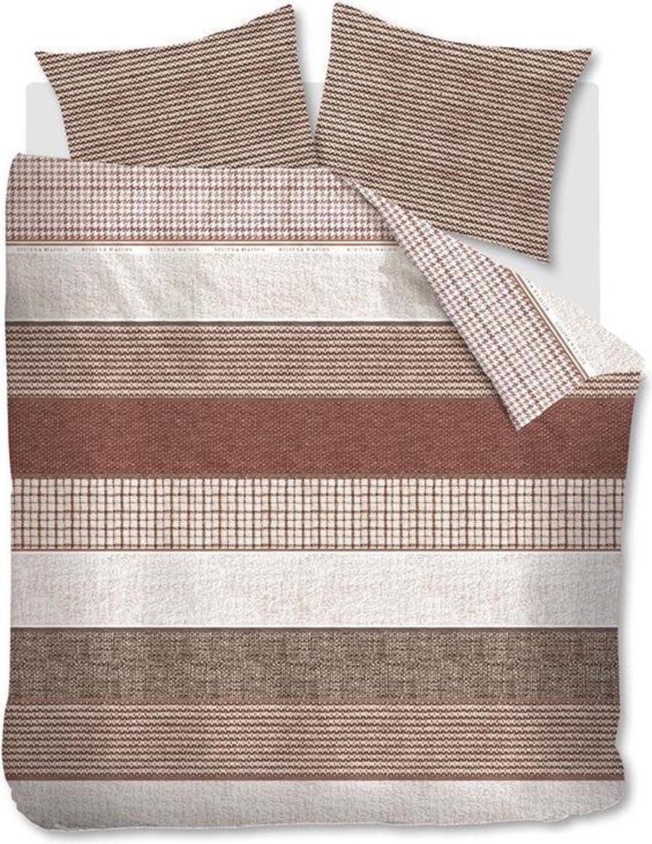 Riviera Maison Tailor dekbedovertrek - Lits-Jumeaux - 240x200/220 - Steenrood