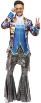 Smiffy's - Elton John Kostuum - Dansen Tussen De Kleuren Frackjas Man - Blauw, Multicolor - Large - Carnavalskleding - Verkleedkleding