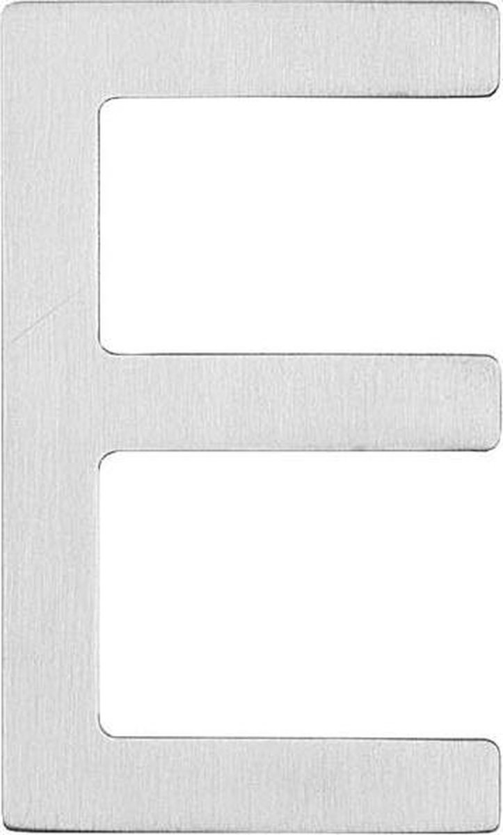 Intersteel Huisletter E 100 mm rvs geborsteld