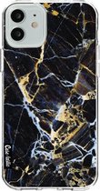 Casetastic Softcover Apple iPhone 12 / 12 Pro - Black Gold Marble
