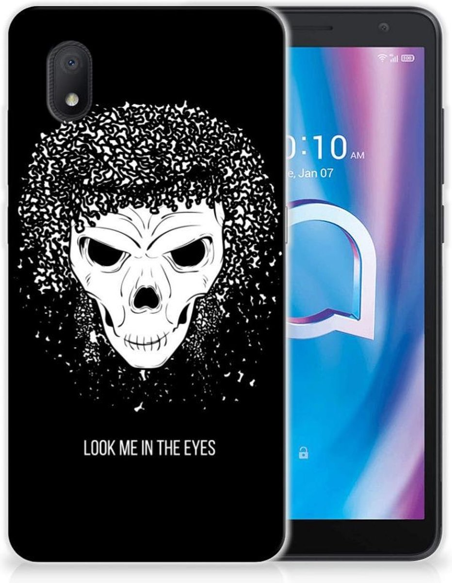 Silicone Back Case Alcatel 1B (2020) Skull Hair