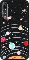 ADEL Siliconen Back Cover Softcase Hoesje Geschikt voor Huawei P20 Pro - Heelal Universum