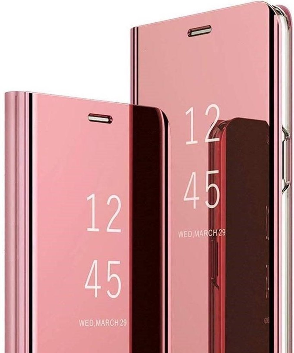 FONU Clear View Case Hoesje Samsung Galaxy S20 Ultra - Roze